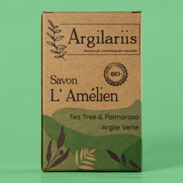Savon bio L'Amélien, Tea Tree et Palmarosa.