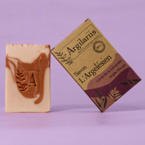 Savon artisanal L'Argelésien lavande et argile rouge