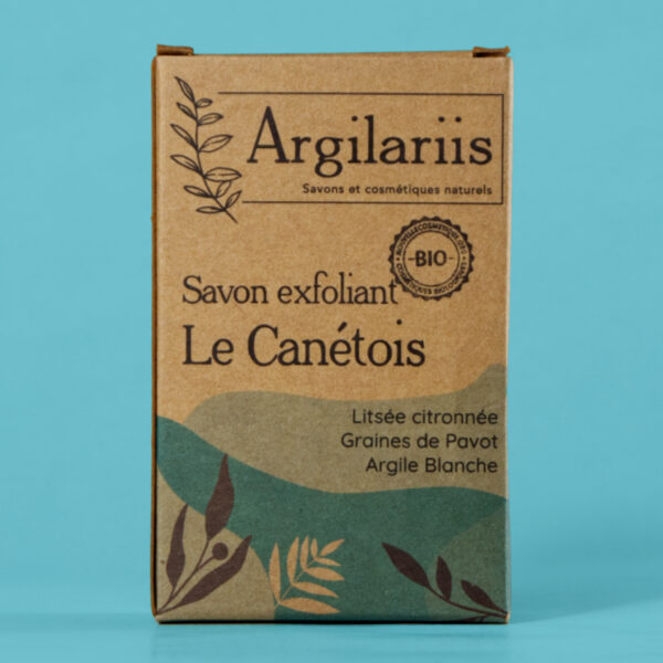 Savon exfoliant bio Le Canétois en emballage