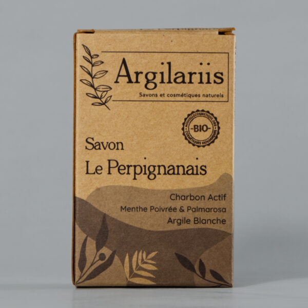 Savon bio au charbon actif et menthe poivrée
