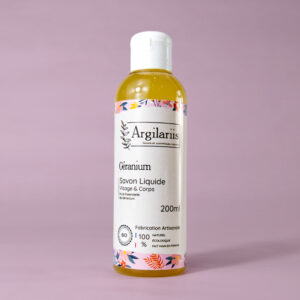 Savon liquide Géranium, biologique et écologique.