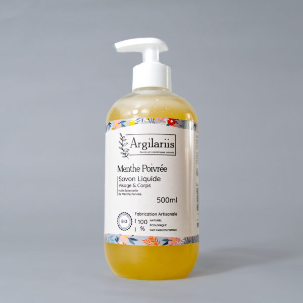 Savon liquide à la menthe poivrée, 500ml