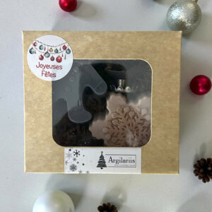 Cadeau festif avec décorations de Noël