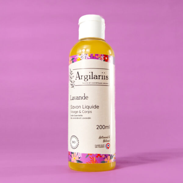 Savon liquide à la lavande, 200 ml.
