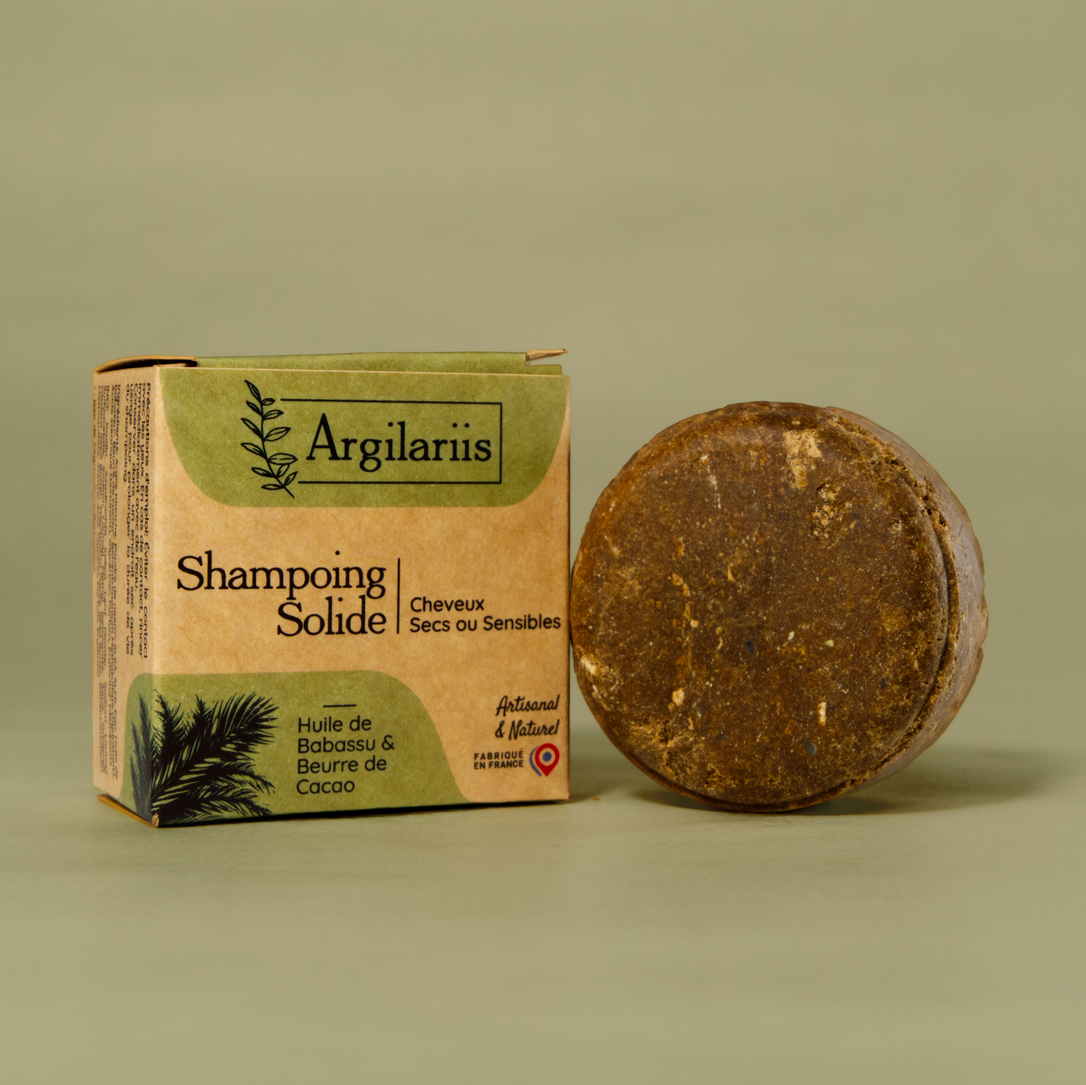 Shampoing solide pour cheveux secs ou sensibles.