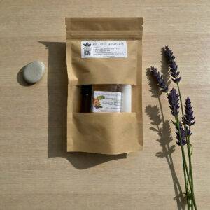 Kit de soins pour massage DIY avec lavande.